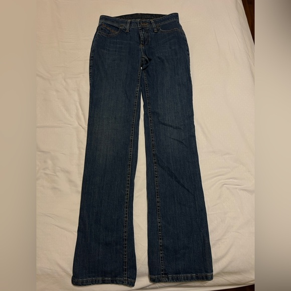 Wrangler Q Baby Dark Blue Women's Flare Jeans - Picture 3 of 5